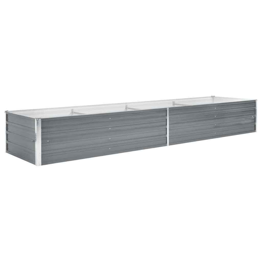 vidaXL Garden Raised Bed Galvanised Steel 320x80x45 cm Grey - Homegrown - StoresHomegrown - Stores44846