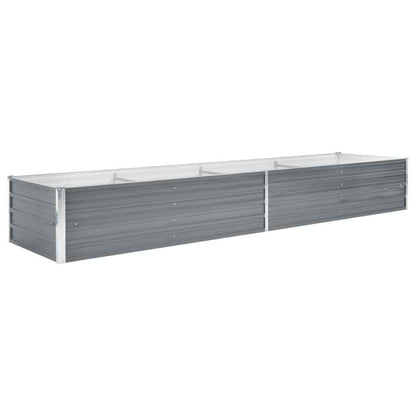vidaXL Garden Raised Bed Galvanised Steel 320x80x45 cm Grey - Homegrown - StoresHomegrown - Stores44846