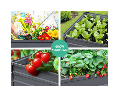 Greenfingers Garden Bed 240X80X77CM Galvanised Raised Steel Instant Planter - Homegrown - StoresHomegrown - Stores5547548