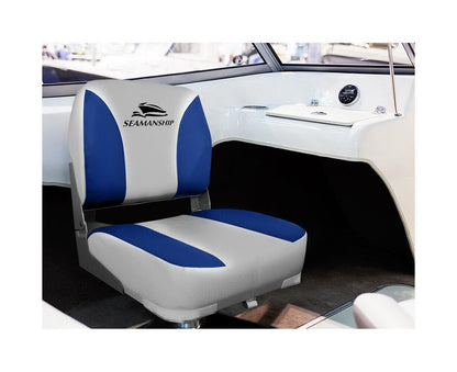 Set Of 2 Boat Folding Seats Swivel Seating All Weather Marine Chair Folding PVC