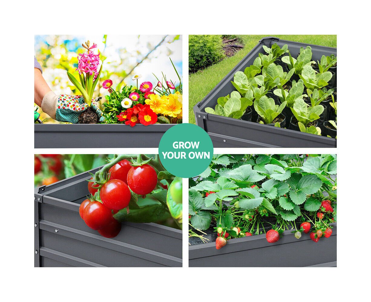 Greenfingers Garden Bed 240X80X77CM Galvanised Raised Steel Instant Planter - Homegrown - StoresHomegrown - Stores5547548
