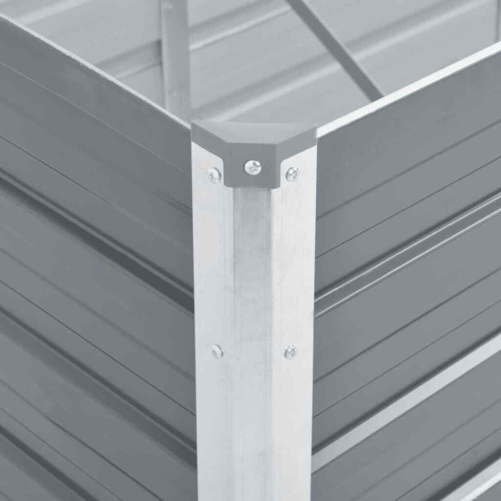 vidaXL Garden Raised Bed Galvanised Steel 320x80x45 cm Grey - Homegrown - StoresHomegrown - Stores44846