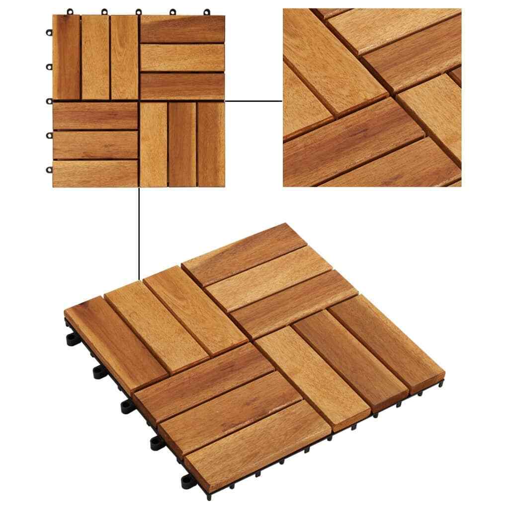 Decking Tiles 30 x 30 cm Acacia Set of 30 - Homegrown - StoresHomegrown - Stores271793