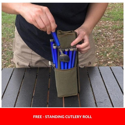 Camping Picnic Set 37 Piece 6Person Picnic Cutlery Pack Set Bag Storage Portable