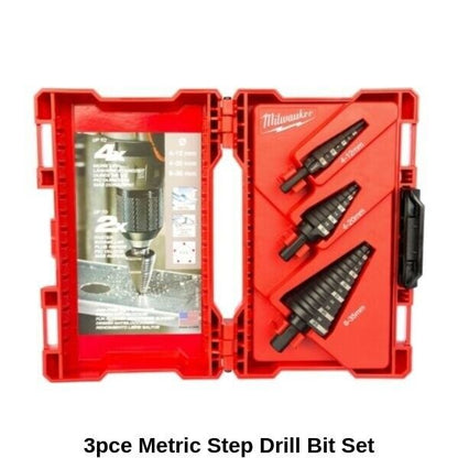 Milwaukee 48899399 Metric Step Drill Bit Set 3 Piece Stepped Bits 48-89-9399
