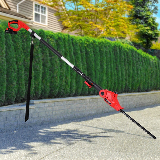 Giantz Cordless Pole Hedge Trimmer Pruner – Electric Garden Cutter Tool HT - POLE - 20V - 45 - RDBK
