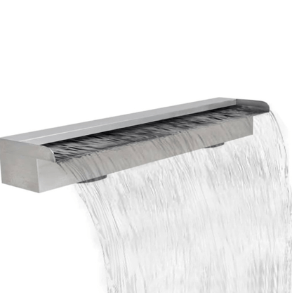 90cm Garden Rectangular Stainless Steel Waterfall Pool Pond Water Flow Fountain - Homegrown - StoresHomegrown - Stores41668