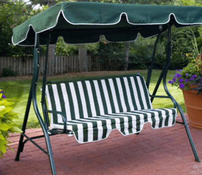 3 Seater Outdoor Hanging Swing Chair Hammock Garden Canopy Bench Seat Cushion 7211 - B