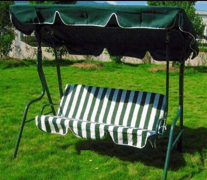 3 Seater Outdoor Hanging Swing Chair Hammock Garden Canopy Bench Seat Cushion 7211 - B