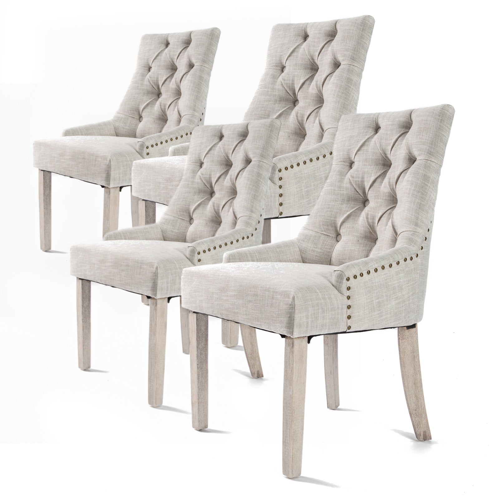 4X French Provincial Dining Chair Oak Leg AMOUR CREAM - Homegrown - StoresHomegrown - StoresV274 - FT - FC8443 - CR4
